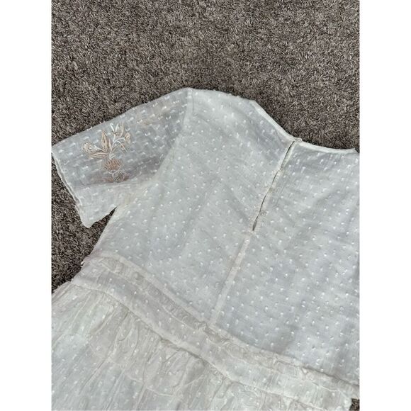 Anthropologie Ranna Gill Basilia Embroidered Mini Dress Babydoll Swing Boho XS - Picture 12 of 12